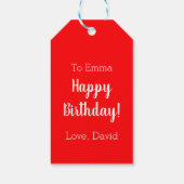 中国のキャラクターラブレッドカスタム ギフトタグ (裏面)