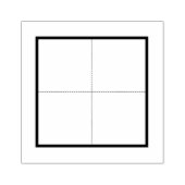 中国のキャラクター手書きグリッド ラバースタンプ (インプリント)