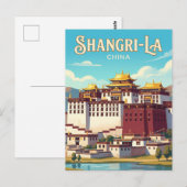 中国のギャンデン・サムツリン寺 ポストカード (正面/裏面)