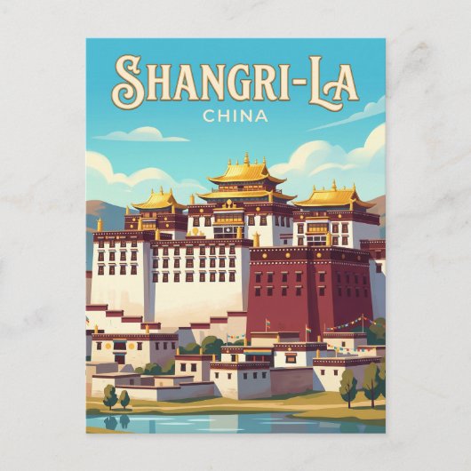 中国のギャンデン・サムツリン寺 ポストカード (正面)