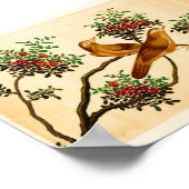 中国のクラシックヴィンテージ自然スタイル ポスター (角)