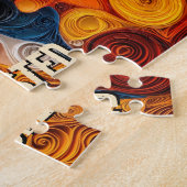 中国のクリステッド金髪の犬のポートレート ジグソーパズル (側面)