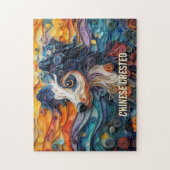 中国のクリステッド金髪の犬のポートレート ジグソーパズル (縦)