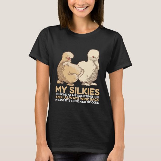 中国のシルク動物 シルキーめんどり Tシャツ (正面)
