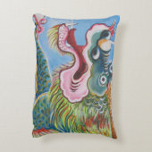 中国のシー・フー・ドッグ / ライオン・ガーディアン壁画 アクセントクッション (裏面(縦))