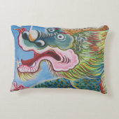 中国のシー・フー・ドッグ / ライオン・ガーディアン壁画 アクセントクッション (裏面)