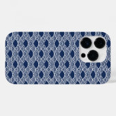 中国のスタイルを抽象化した青い海の波 Case-Mate iPhoneケース (裏面 (横))