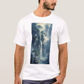中国のスタイルオールド絵画ランドスケープTシャツ Tシャツ (正面)