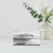 中国のスタイルレトロ横型インクイラストレーション 名刺 (スタンド正面)