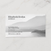 中国のスタイルレトロ横型インクイラストレーション 名刺 (裏面)