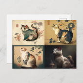 中国のスタイル猫 ポストカード (正面/裏面)
