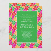 中国のテーマ五十回又は誕生日会 招待状 (正面/裏面)