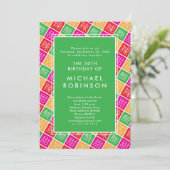 中国のテーマ五十回又は誕生日会 招待状 (スタンド正面)