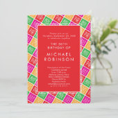 中国のテーマ五十回又は誕生日会 招待状 (スタンド正面)