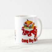 中国のドラゴンと花火 コーヒーマグカップ (正面右)