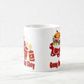 中国のドラゴンと花火 コーヒーマグカップ (中央)