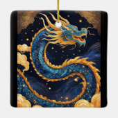 中国のドラゴンの飾り セラミックオーナメント (裏面)