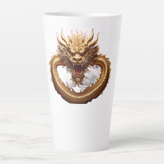 中国のドラゴンパワー カフェラテマグ (正面)