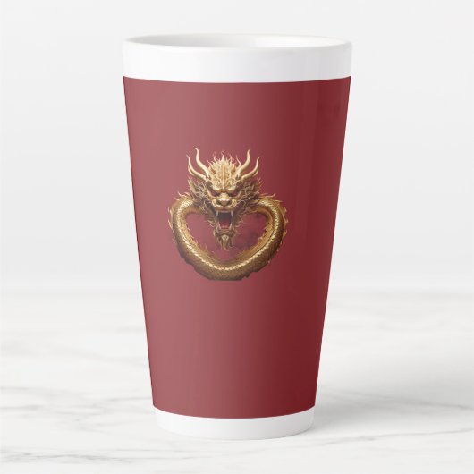 中国のドラゴンパワー カフェラテマグ (正面)