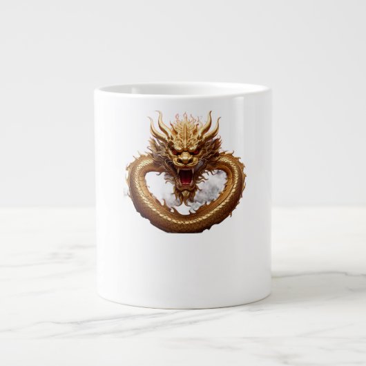 中国のドラゴンパワー ジャンボコーヒーマグカップ (正面)