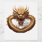 中国のドラゴンパワー ワインラベル (シングルラベル)