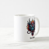 中国のドラゴン オーダーメイドの名前 コーヒーマグカップ (正面右)