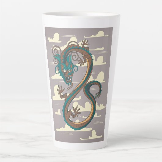 中国のドラゴン カフェラテマグ (正面)
