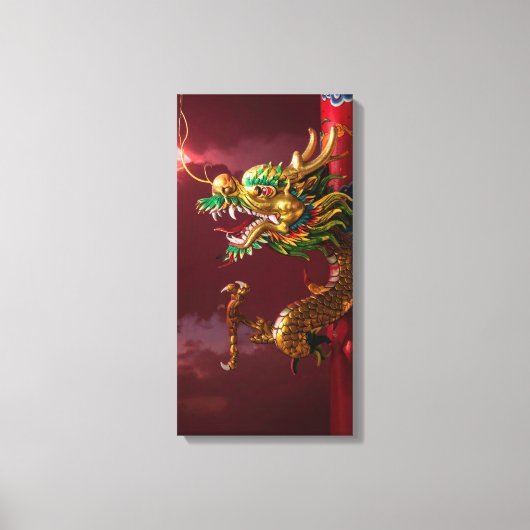 中国のドラゴン キャンバスプリント (正面)