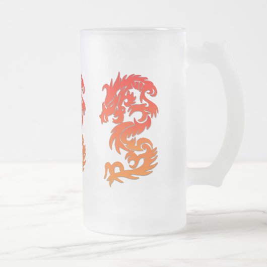中国のドラゴン フロストガラス マグ (右)