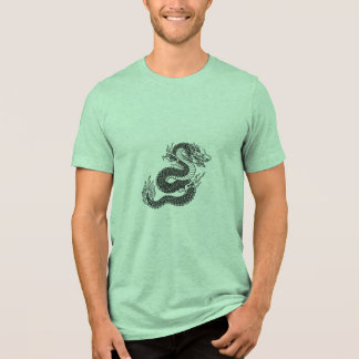 中国のドラゴン – 伝統的な墨絵アートTシャツ トライブレンドTシャツ