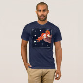 中国のドラゴン 月夜の幻想芸術 Tシャツ (正面フル)