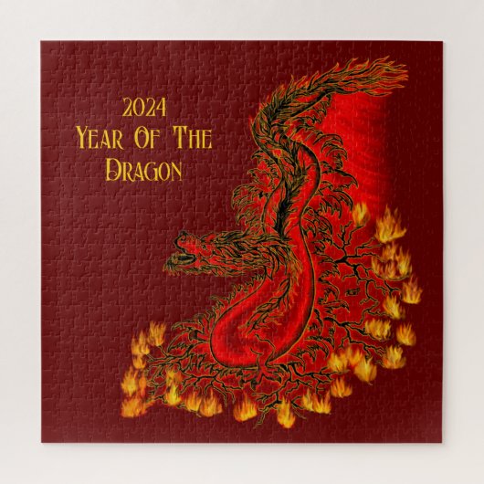 中国のドラゴン、2024年辰年 ジグソーパズル (縦)