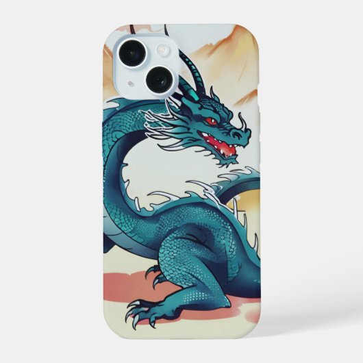 中国のドラゴン iPhone 15ケース (裏面)