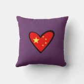 中国のハートの旗 クッション (裏面)