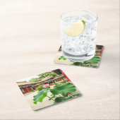 中国のパゴダの内装 スクエアペーパーコースター (インサイチュ)