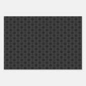 中国のパターン黒 ラッピングペーパーシート (正面2)