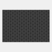 中国のパターン黒 ラッピングペーパーシート (正面)