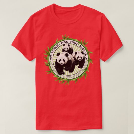 中国のパンダクマ Tシャツ (デザイン正面)
