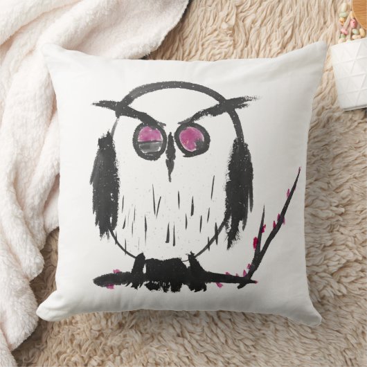 中国のフクロウ – 枕 (ブランケット)