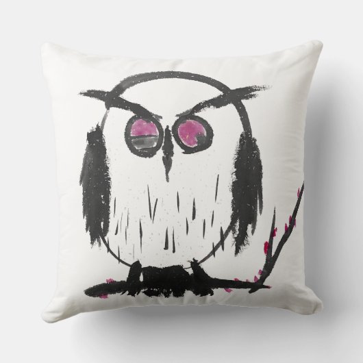 中国のフクロウ – 枕 (裏面)