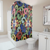 中国のフローライラストレーション シャワーカーテン (インサイチュ)