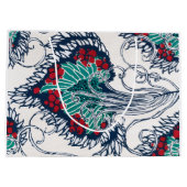 中国のフローラプリント抱き枕 ラージペーパーバッグ (裏面)