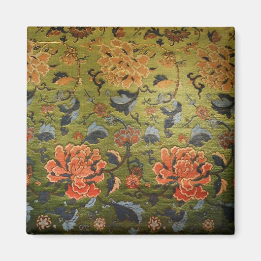 中国のブロケード緑 マグネット (正面)