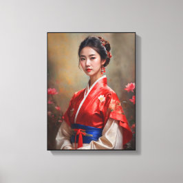 中国のプリンセスポートレート キャンバスプリント
