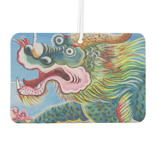 中国のライオンの守護壁画 カーエアーフレッシュナー (裏面)