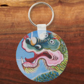 中国のライオンの守護壁画 キーホルダー (正面)