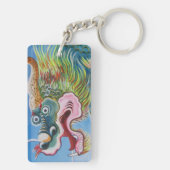 中国のライオンの守護壁画 キーホルダー (裏面)