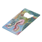 中国のライオンの守護壁画 クレジットカード栓抜き (裏面アングル)