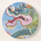 中国のライオンの守護壁画 コースター (正面)