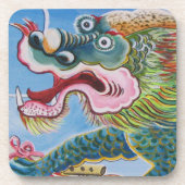 中国のライオンの守護壁画 コースター (正面)